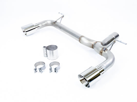 2012-2015 BMW 335i (F30) Mufflerless Axle Back Exhaust Polished Tips