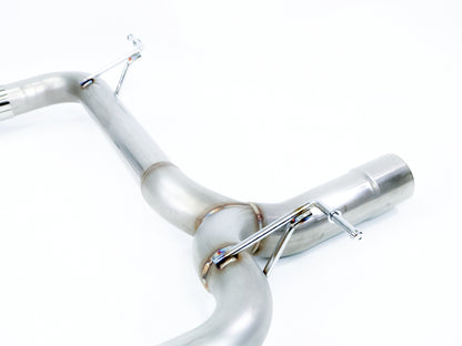 2012-2015 BMW 335i (F30) Mufflerless Axle Back Exhaust Polished Tips