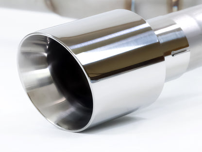 2012-2015 BMW 335i (F30) Mufflerless Axle Back Exhaust Polished Tips