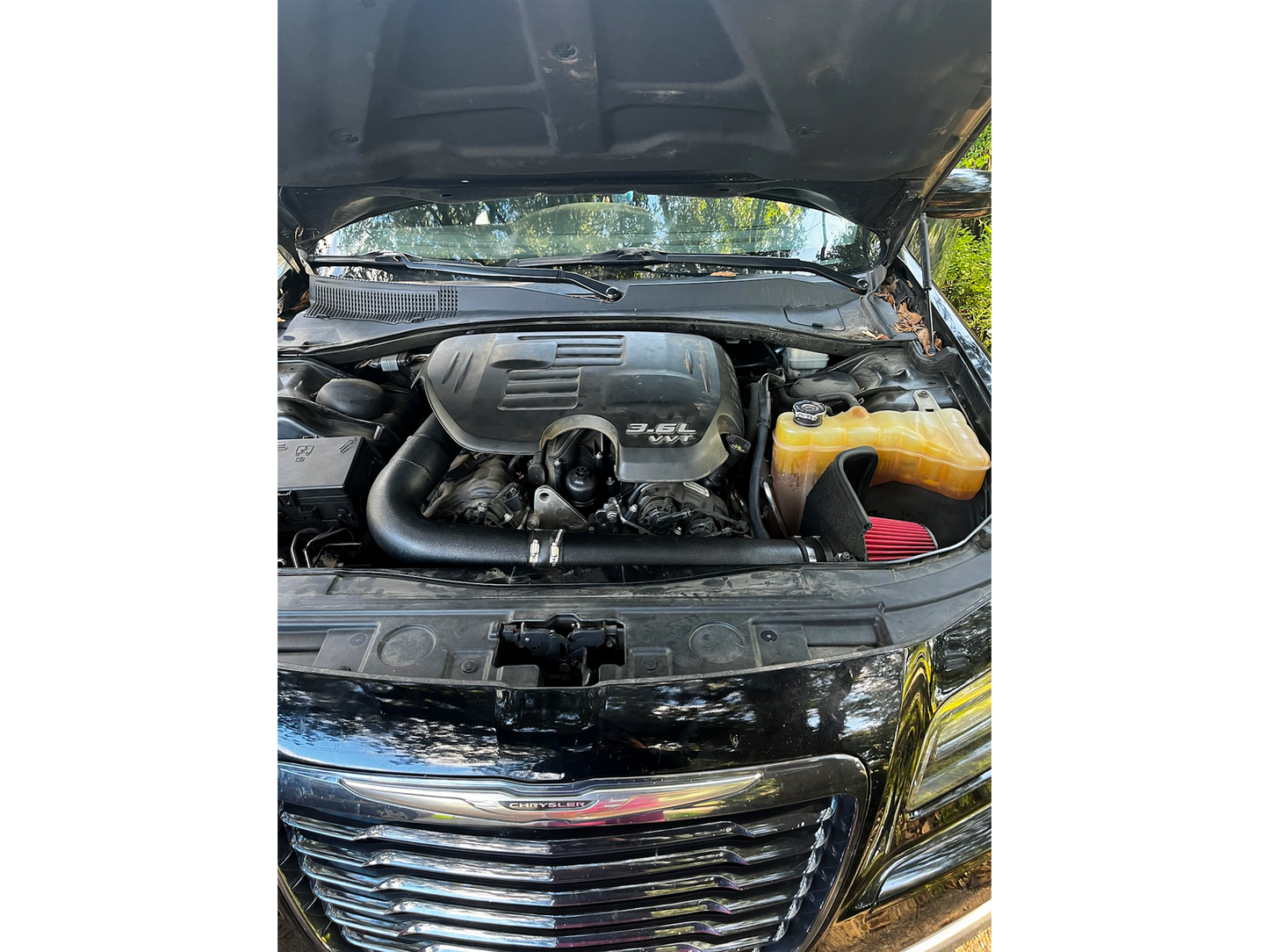 2011-2019 Chrysler 300 3.6L V6 Cold Air Intake Wrinkle Black