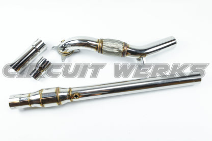 06-14 Volkswagen Golf MK6 MKVI GTi CBFA 2.0T Catless Exhaust Resonated Turbo Downpipe VI