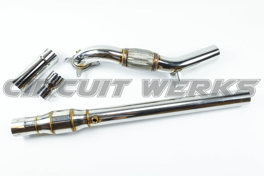 06-14 Volkswagen Golf MK6 MKVI GTi CBFA 2.0T Catless Exhaust Resonated Turbo Downpipe VI