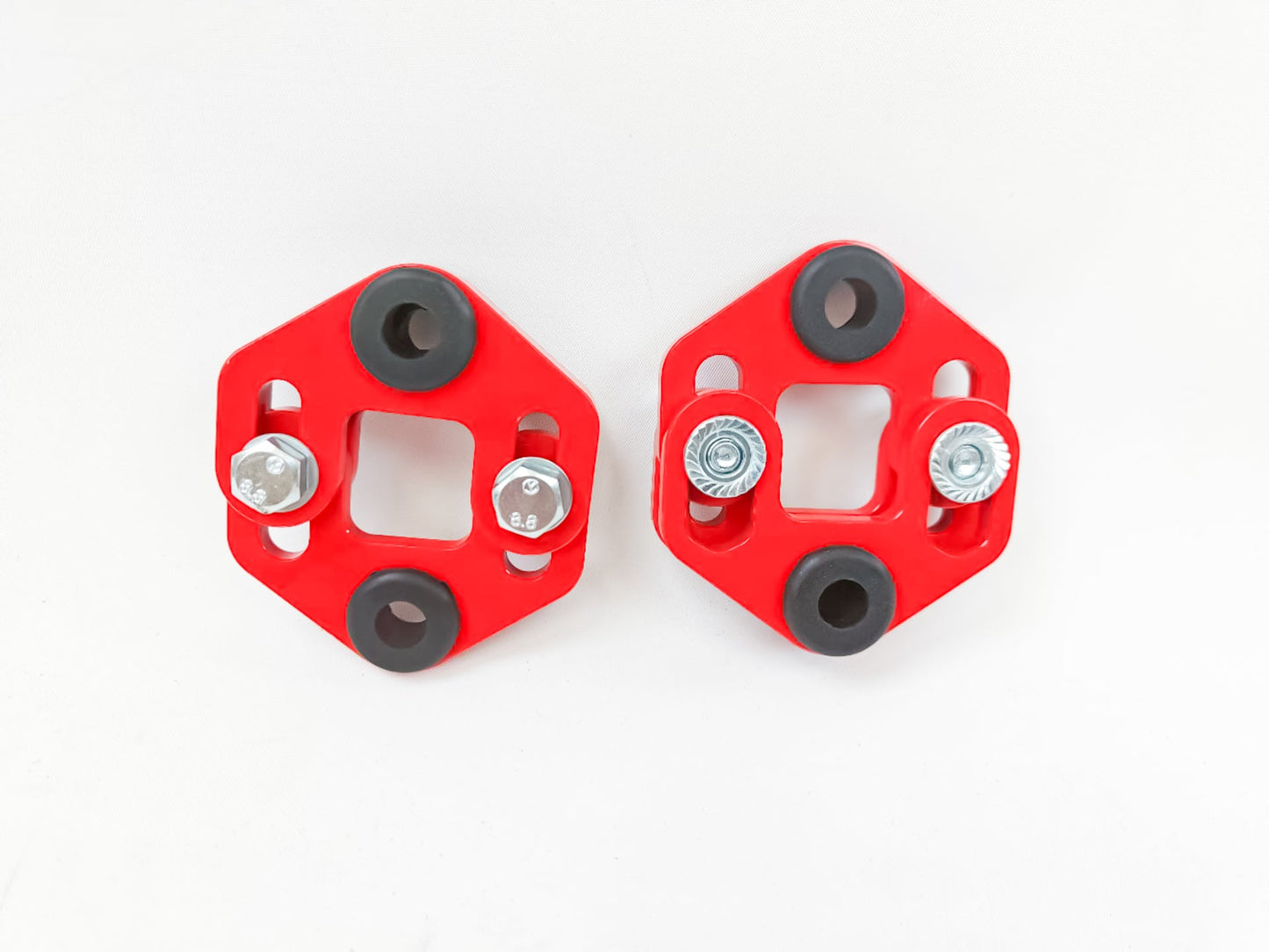 Adjustable Exhaust Hangers Gloss Red Pair