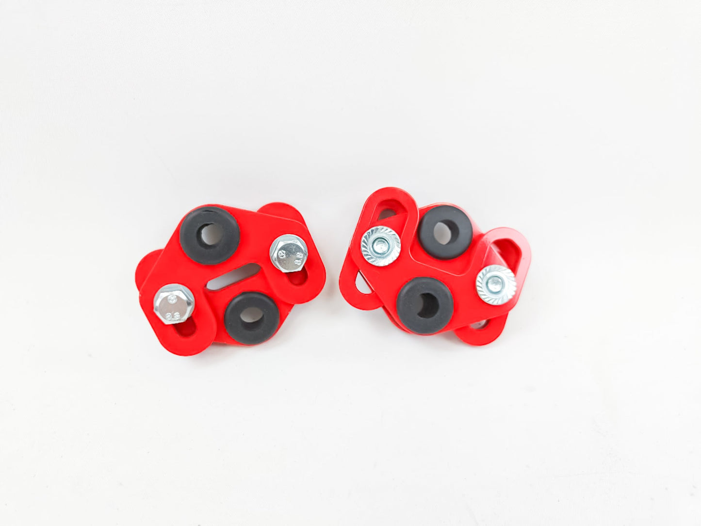Adjustable Exhaust Hangers Gloss Red Pair