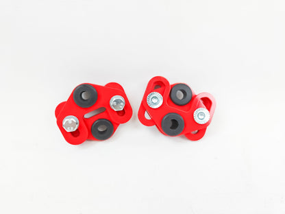 Adjustable Exhaust Hangers Gloss Red Pair