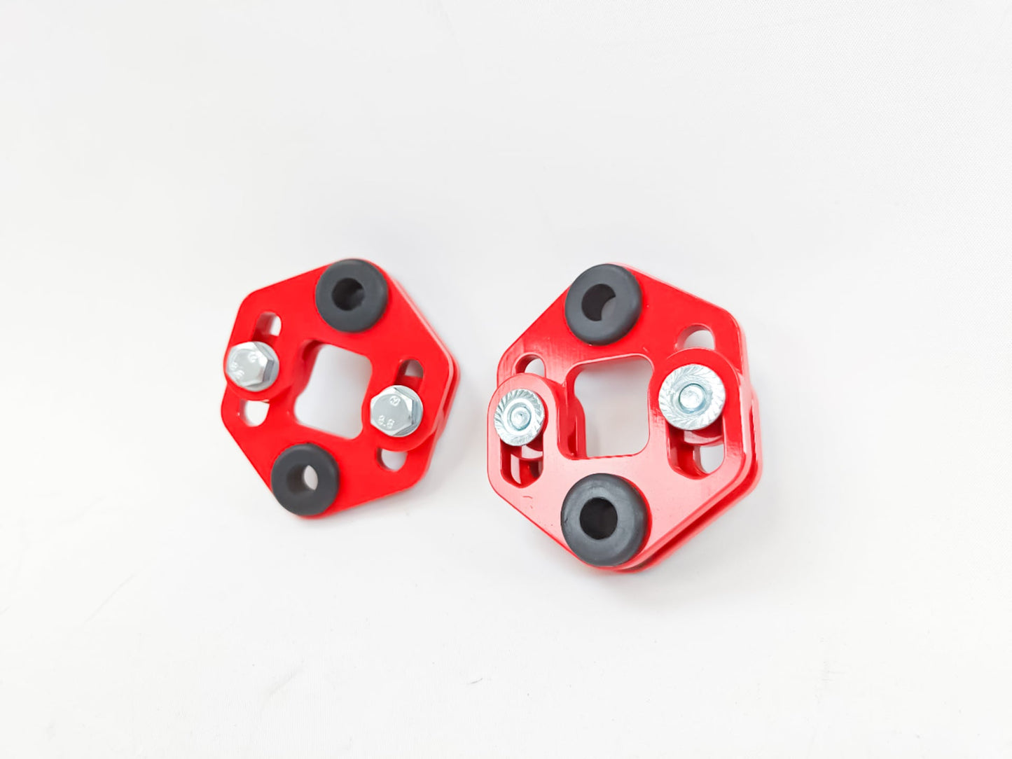Adjustable Exhaust Hangers Gloss Red Pair