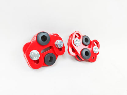 Adjustable Exhaust Hangers Gloss Red Pair