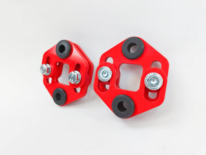 Adjustable Exhaust Hangers Gloss Red Pair