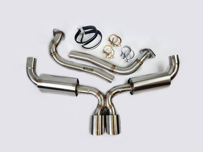 17-22 Porsche 718 Boxster Cayman Base S GTS 2.0T 2.5T Exhaust X-pipe 4" Tips