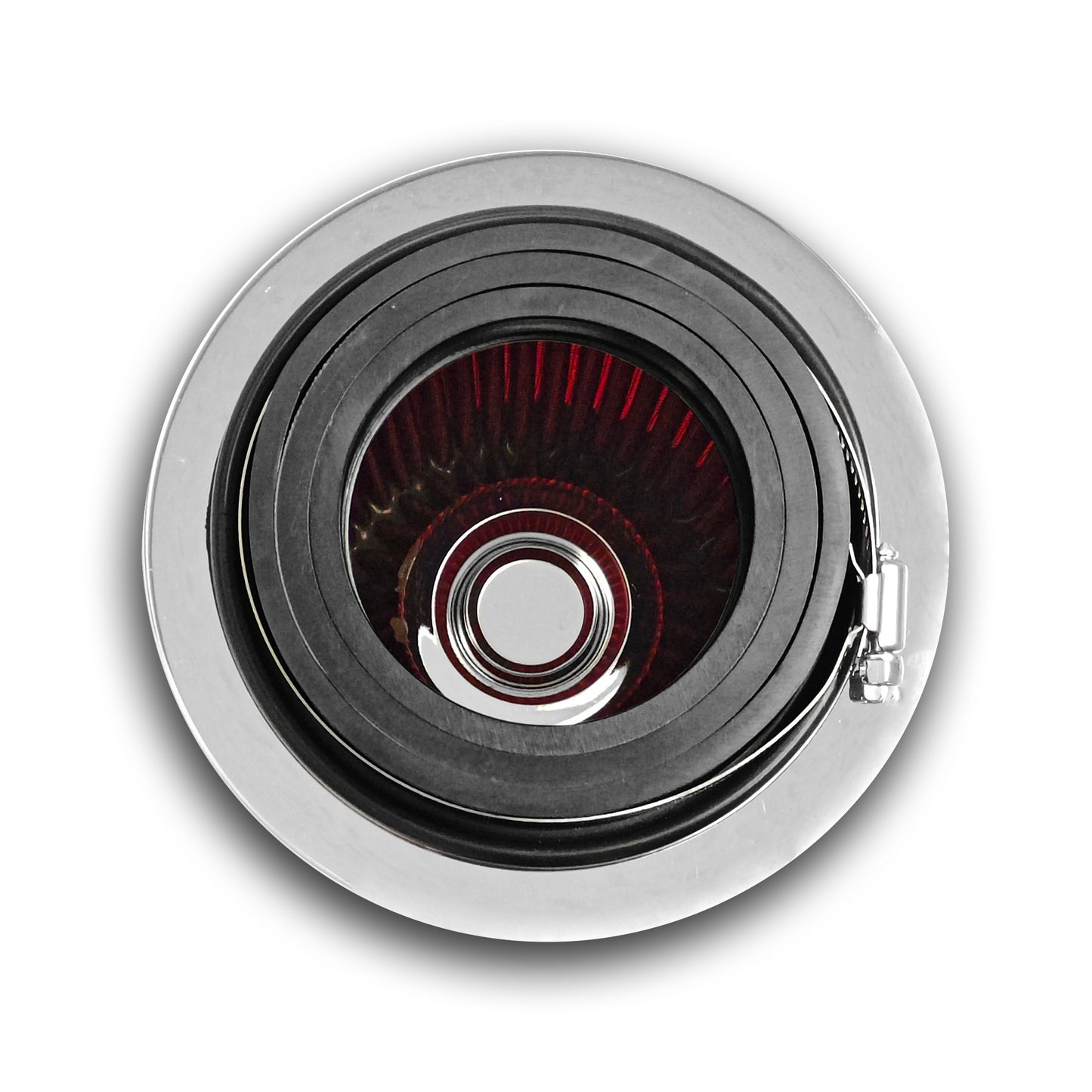 Universal 3.0" 3.5" 4.0" Inlet Performance Dry Air Filter 9.85" H x 6.00" W - Polished Cap