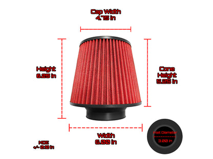 Ultra Performance Dry Air Filter 6.25" L x 6.00" W Fits 3.00" Inlet