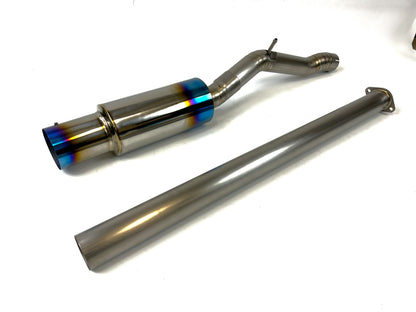 07-15 Mitsubishi Lancer Evolution EVOX EVO X 3" Burnt Titanium Single Side Exhaust