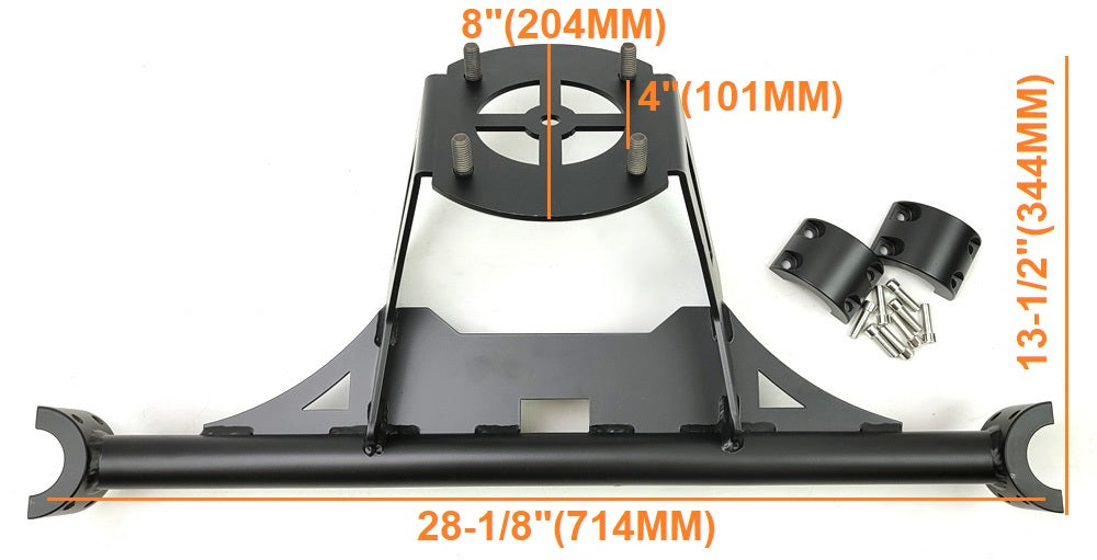 Polaris 2014-23 UTV Spare Tire Carrier Mount Rack RZR XP 1000 XP TURBO XP4 Black