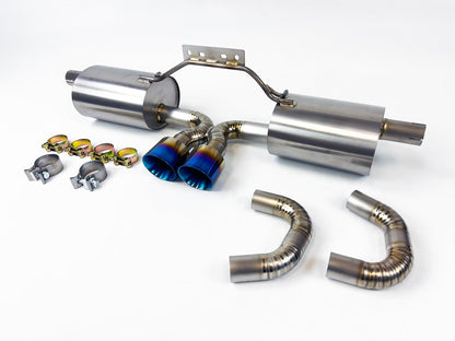 97-04 Porsche Boxster 986 V2 Titanium Catback Exhaust System w/ C Pipes BURNT TIP