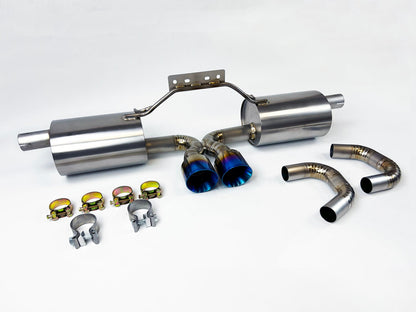 97-04 Porsche Boxster 986 V2 Titanium Catback Exhaust System w/ C Pipes BURNT TIP