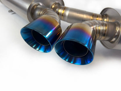 05-08 Porsche 987.1 Boxster/Cayman V2 Titanium Catback Exhaust Burnt Tip