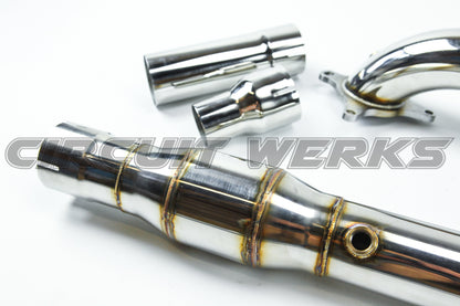 06-14 Volkswagen Golf MK6 MKVI GTi CBFA 2.0T Catless Exhaust Resonated Turbo Downpipe VI