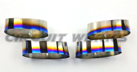 08-14 Lexus ISF Titanium Slip On Tips Angle Cut Exhaust Tip IS-F