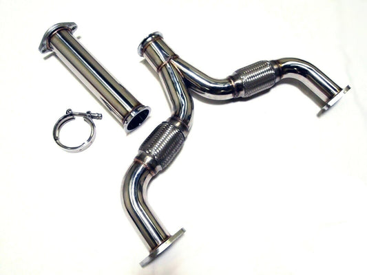14-22 Infiniti Q50 Q60 Straight Mid Y-Pipe Exhaust True 2.5" to 3"