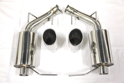 Trident Ford Mustang 2011-2014 V6 3.7 3.7L Axle Back Muffler Exhaust Rolled Tips