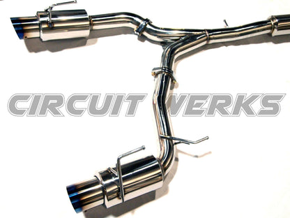 02-09 Nissan 350Z Z33 Fairlady Y-Pipe Back Exhaust w/ Silencer Burnt Tips Catback